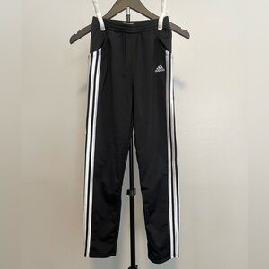 Adidas Kids Black Joggers with White Stripes size 10/12 Medium